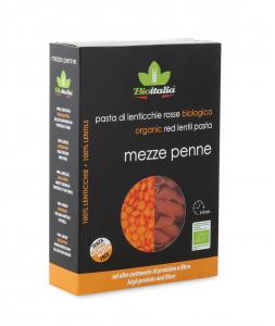 Organic Red Lentil Pasta - Mezze penne di lentil